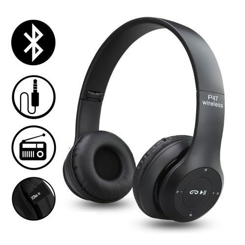 P47 - Casque Audio Bluetooth Sans Fil - Noir